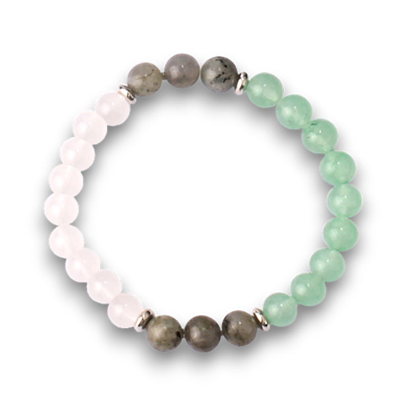 Women's White Pine Spacer Bracelet European and American Couple Obsidian Magnetic Bracelet8mm Beaded Amethyst Tiger Eye Bracelet