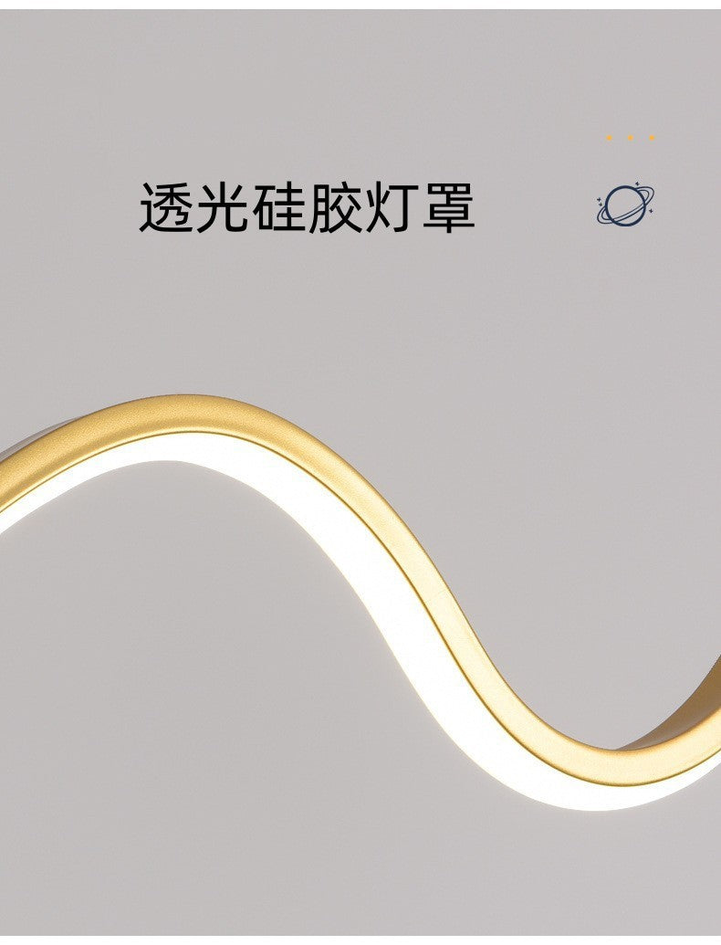 Restaurant Pendant Light Luxury Dining Room Table Bar Counter Lighting Modern Minimalist Moon Lamp Minimalist Long Strip Restaurant Light