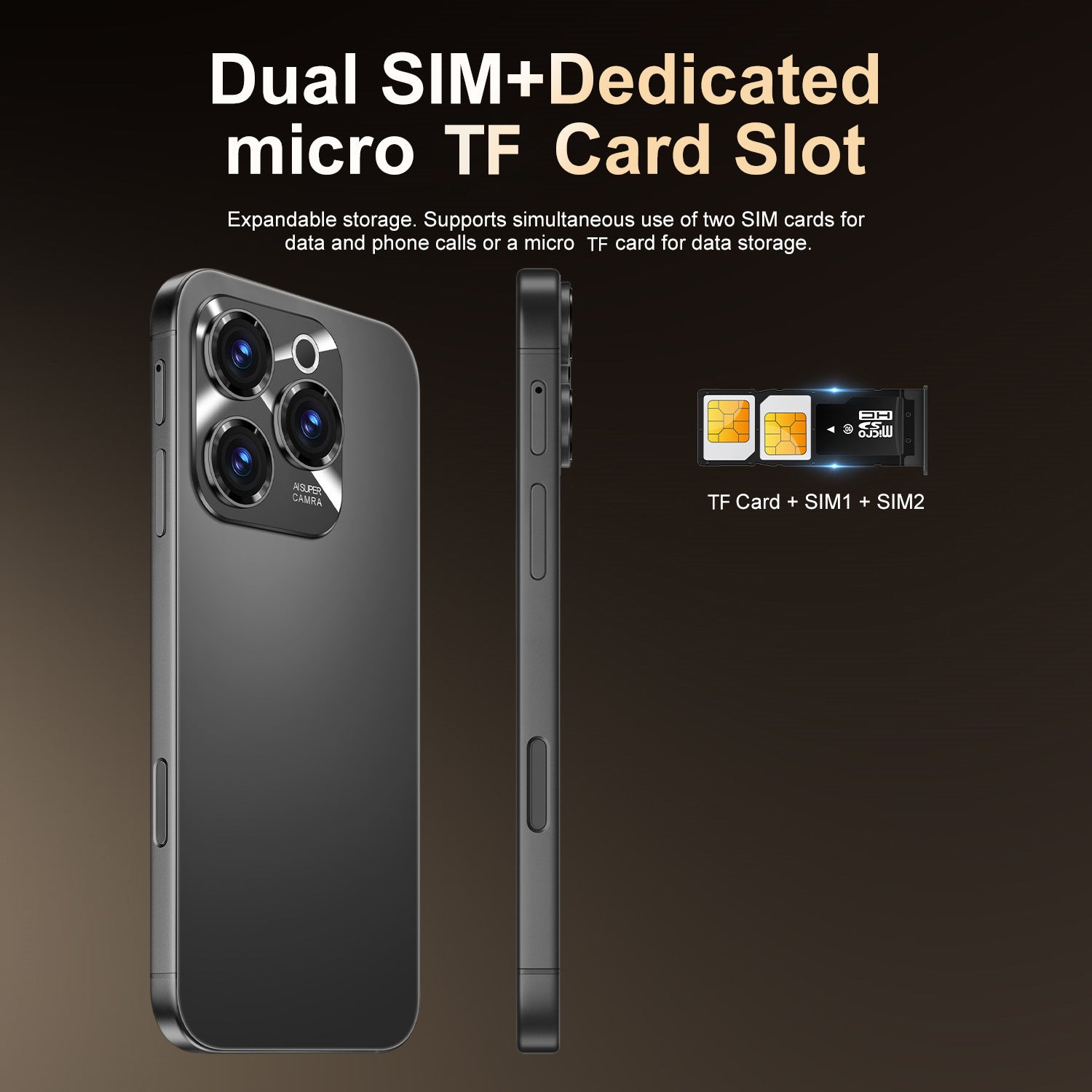 Hot selling product A16 Max Android Smartphone16+1T Factory Direct Sales Mobile Phone Available