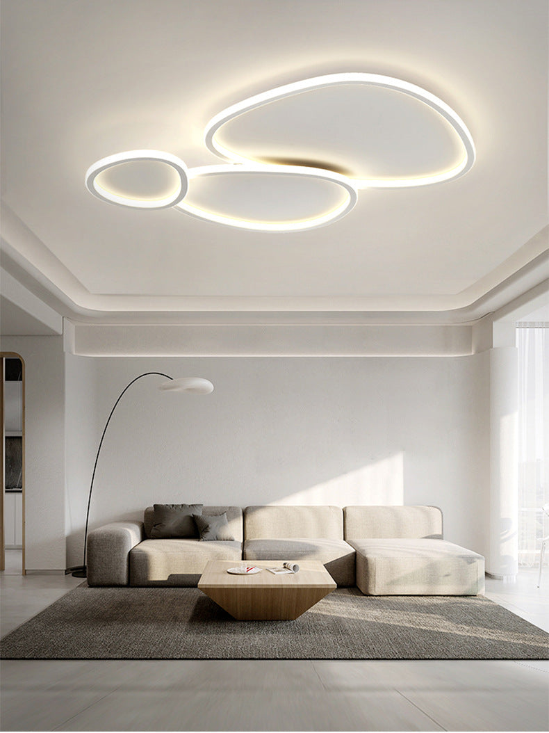 Nordic Minimalist Living Room Ceiling Light Modern Elegant Cobblestone Children's Bedroom Main Light Smart Whole House Lighting Package