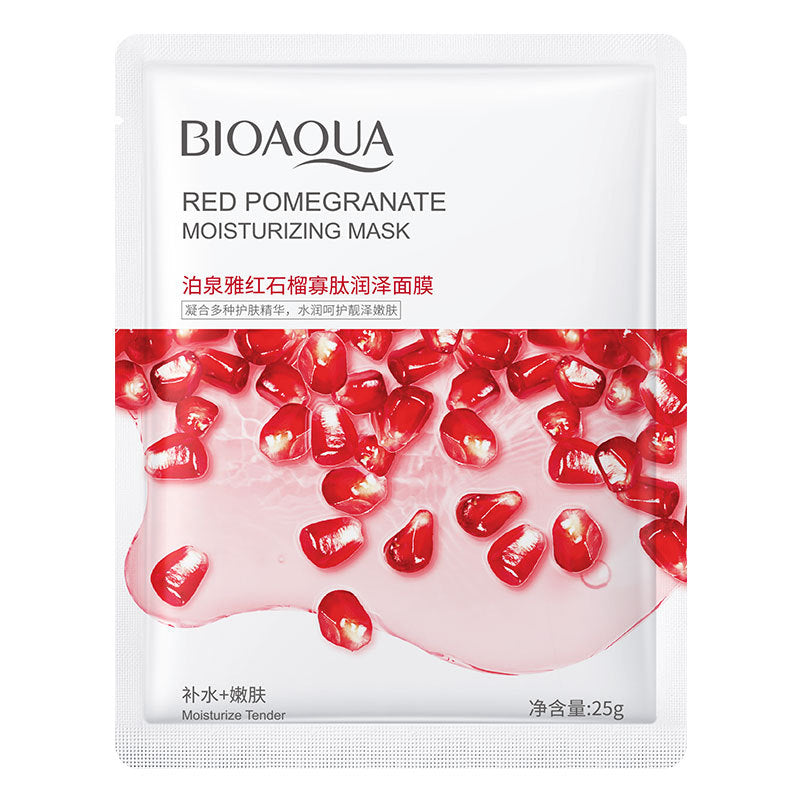 Cross-border Plant and Fruit Face Mask25g  Red Pomegranate Mango Oligopeptide Moisturizing Mask Export Manufacturer Wholesale