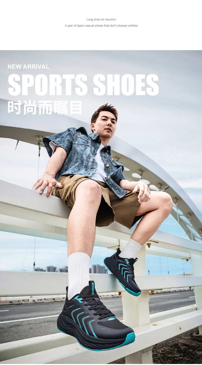 2025New Men's Shoes Lightweight Running Soft Sole Breathable Non-Slip Odor-Resistant Men's Mesh Outdoor Casual Shoes Sports Shoes