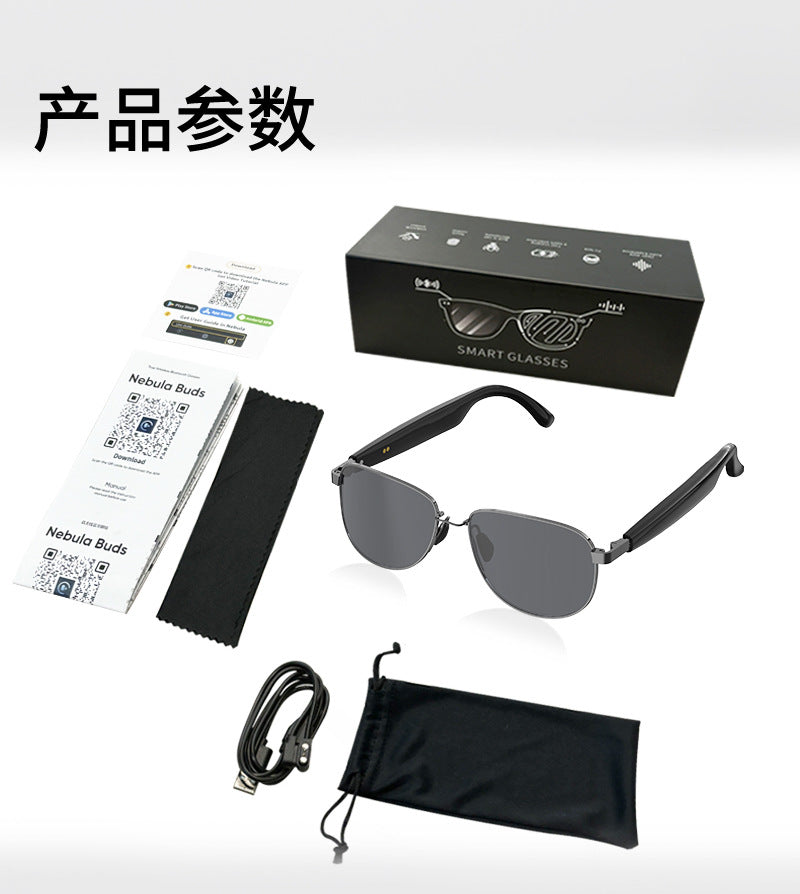 Huaqiangbei Bluetooth Glasses ai Translation Cycling Driving Calling Comfortable Sunglasses Source Manufacturer AI Intelligence