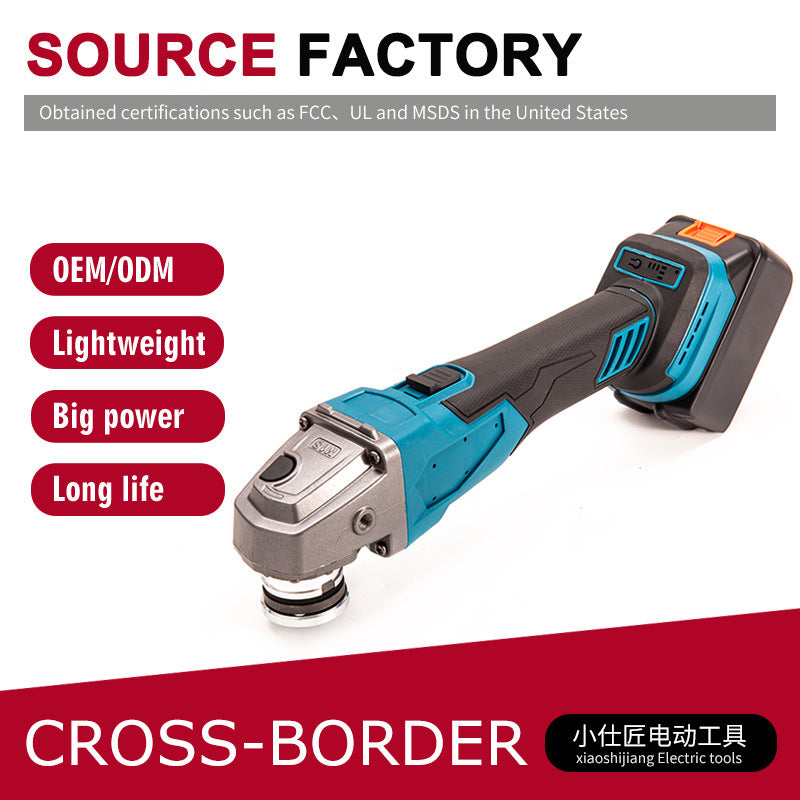 Manufacturer supplies high-power electric angle grinder portable lithium battery rechargeable polishing machine multifunctional grinder