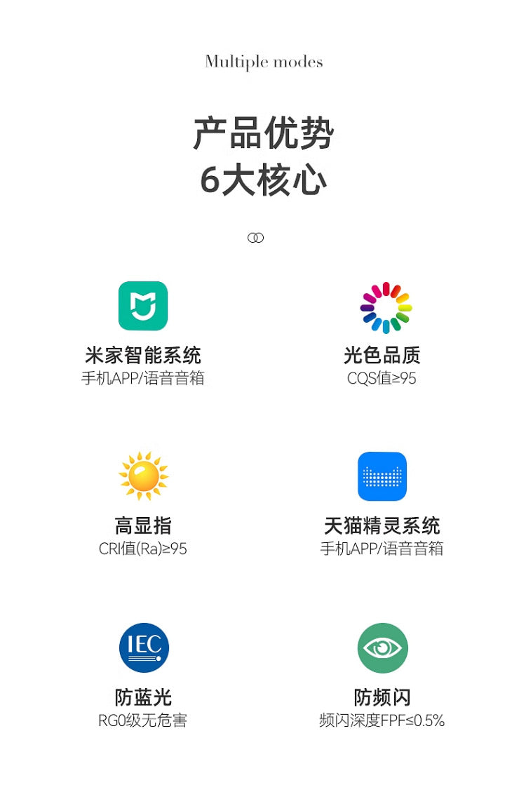 Full Spectrum for Study Room LED Eye Protection Ceiling Lamp Italian Minimalist Ceiling Lamp Modern Atmosphere High-end Master Bedroom Children