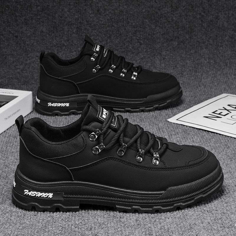 Men's Shoes2025Spring New Thick-Soled Height-Increasing Versatile Retro Low-Cut Martin Boots Men's Outdoor Hiking Mountaineering Shoes