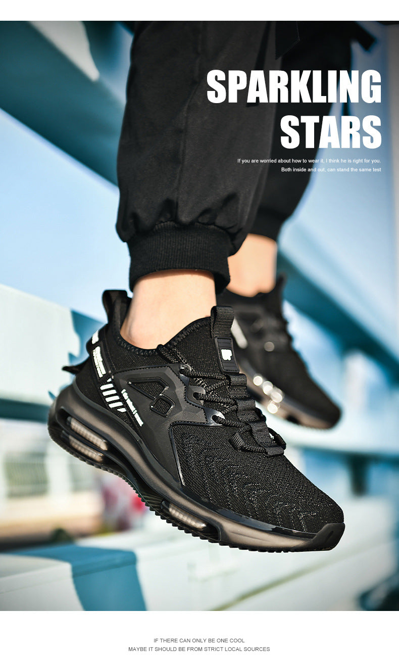 New Double Layer TPU Popcorn Big Sole Cushioning Rebound Sports Shoes Men's Fashion Light Luxury Versatile Casual Trendy Shoes