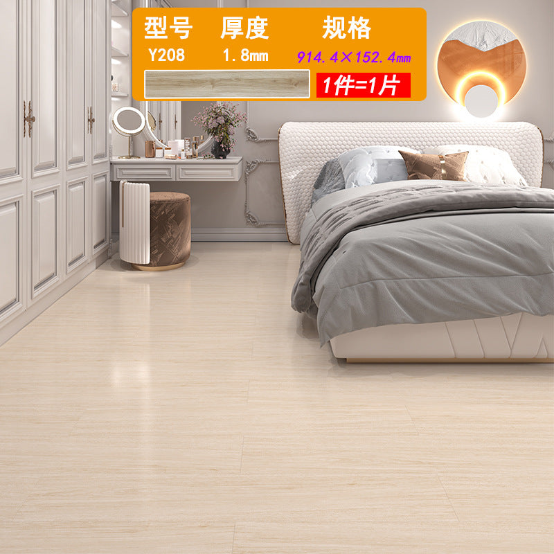 PVC Plastic Floor Stickers Self-Adhesive Wood Grain Cement Floor Stickers Special for Bedroom Waterproof Non-Slip Floor Renovation Chinese Style