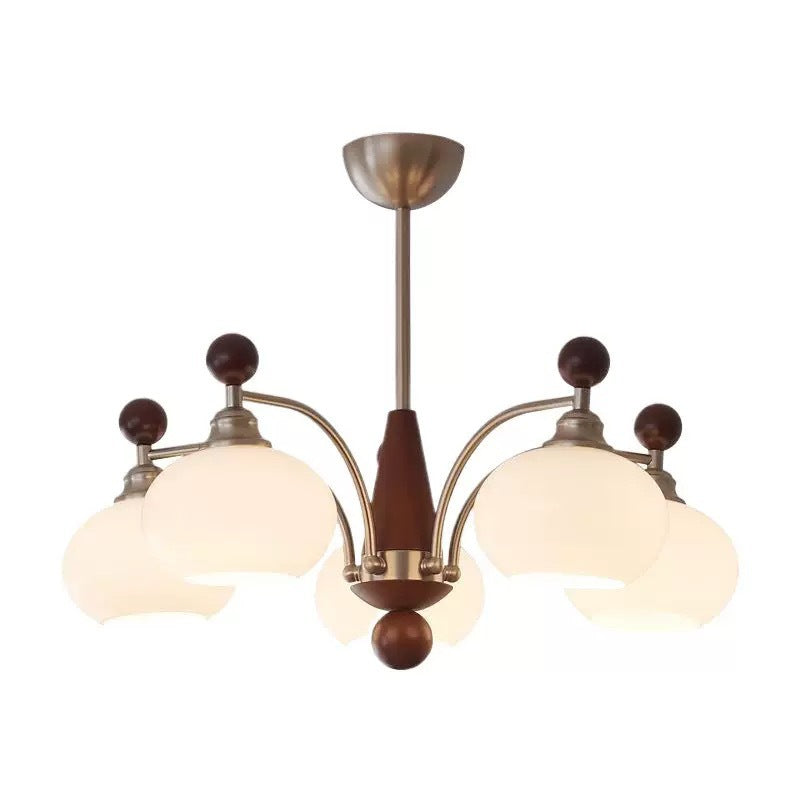 Vintage Retro Solid Wood Living Room Designer Persimmon Pendant Light Vintage French Cream Style Bedroom Living Room Dining Room Light