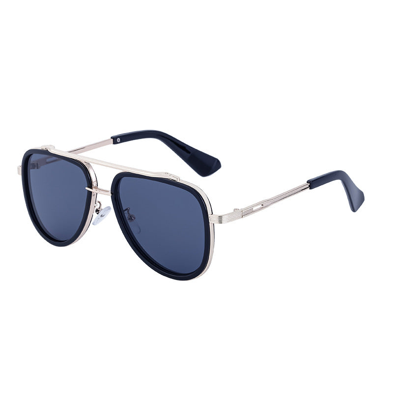 Vintage Double Bridge Aviator Sunglasses for Men Outdoor Driving Sun Protection Sunglasses Wholesale Personality Glasses shades