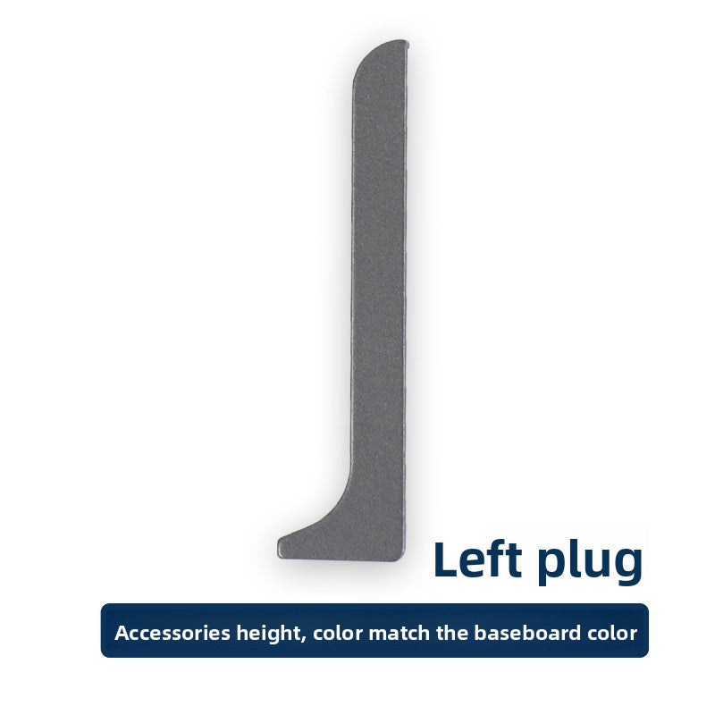 Thickened aluminum alloy skirting board with trendy metal clips, hotel cream-colored baseboard6cm Minimalist Skirting Board