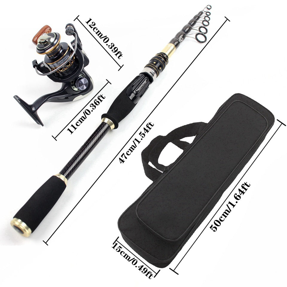 Carbon Fiber Sea Fishing Rod 2.1Hard Fishing Rod Super lightweight High Strength Travel Portable Fishing