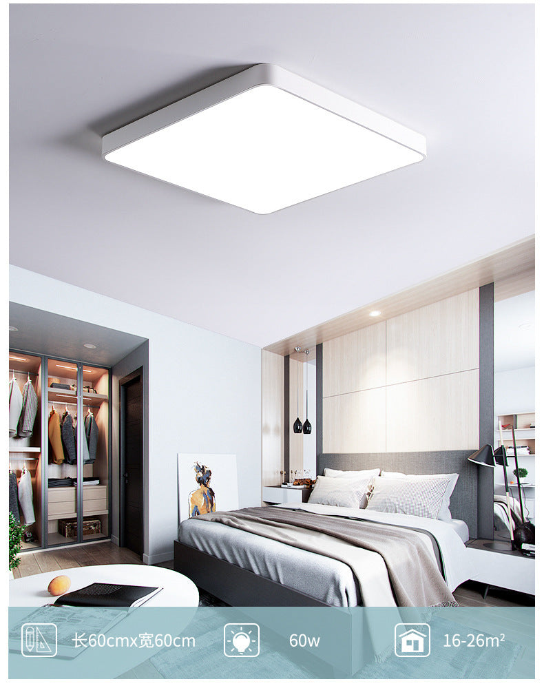 LED Ceiling Lamp Nordic Ultra-thin Rectangular Living Room Corridor Balcony Lighting Round Master Bedroom Room Lamp