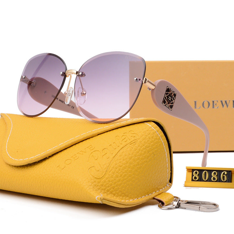 Cyberpunk Triangle Cat Eye Flat Glasses for Women Trendy High-End Round Face Slimming Hip-Hop Letter Disco Sunglasses