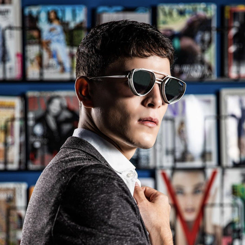 New Hollow Sunglasses for Men, European and American Retro Steampunk Irregular Sunglasses, Fashion Glasses sunglasses