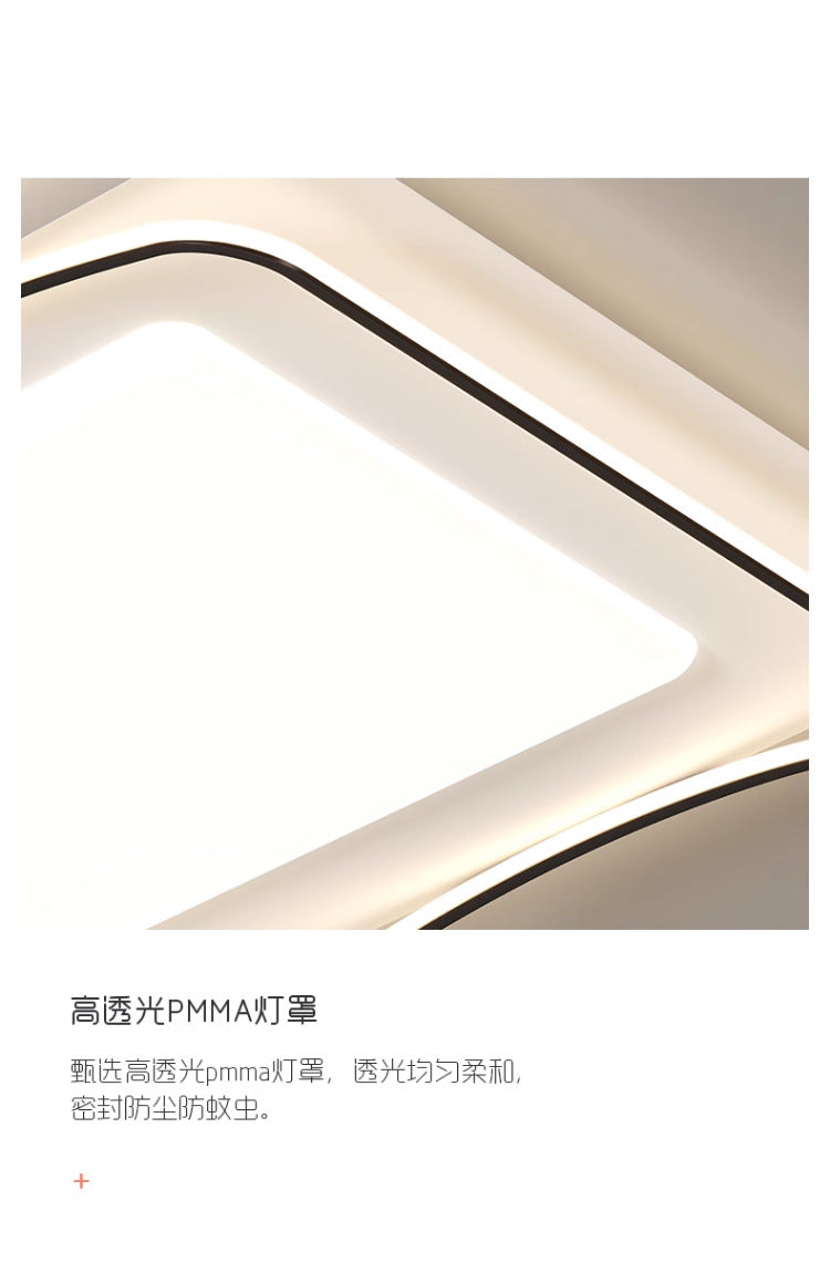 Full Spectrum Eye Protection Smart Lighting Living Room Lamp Ultra-Thin Ultra-Bright Whole House Modern Simple Ceiling Lamp Cream Style