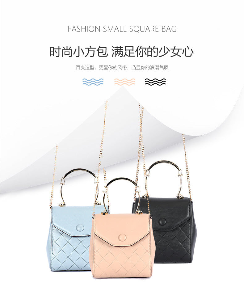 New Fashion Single Shoulder Bag for Women, Large Capacity Small Square Bag, Versatile Chain Handbag, Single Shoulder Crossbody Commuter Bag
