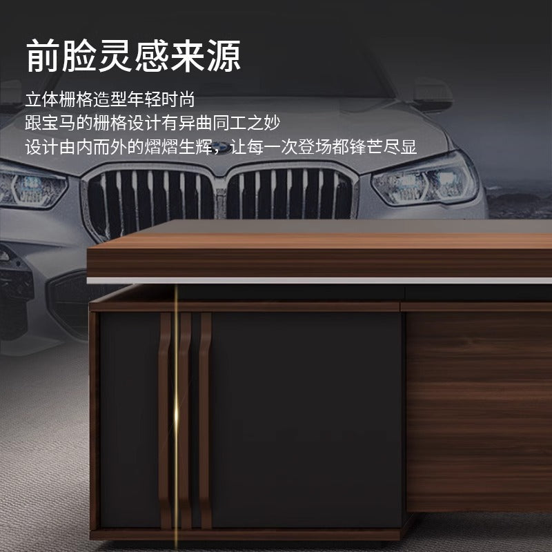 Office Desk Boss Desk and Chair Set Bookshelf General Manager Office President Executive Desk Simple Modern Office Desk