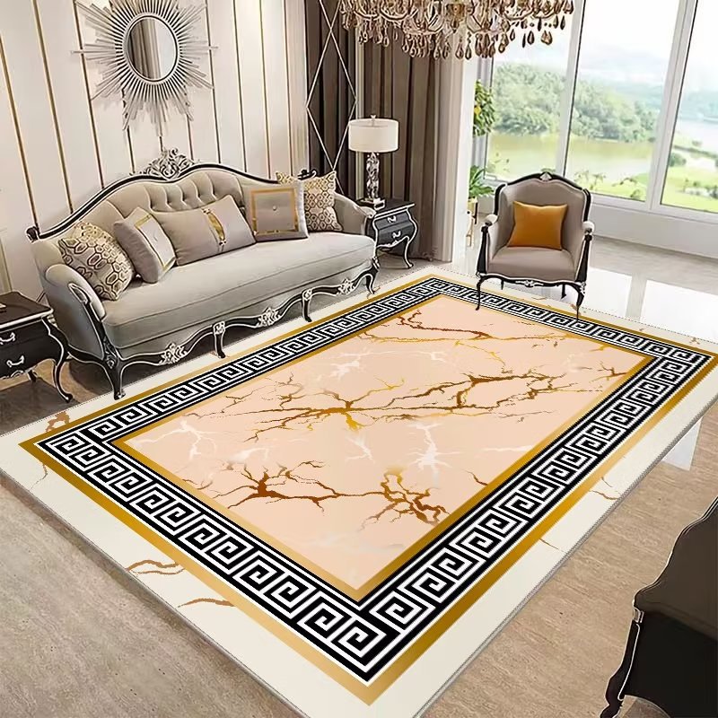 Wholesale Crystal Velvet Light Luxury Carpet Living Room Sofa Coffee Table Mat Modern Bedroom Carpet Home Full Carpet