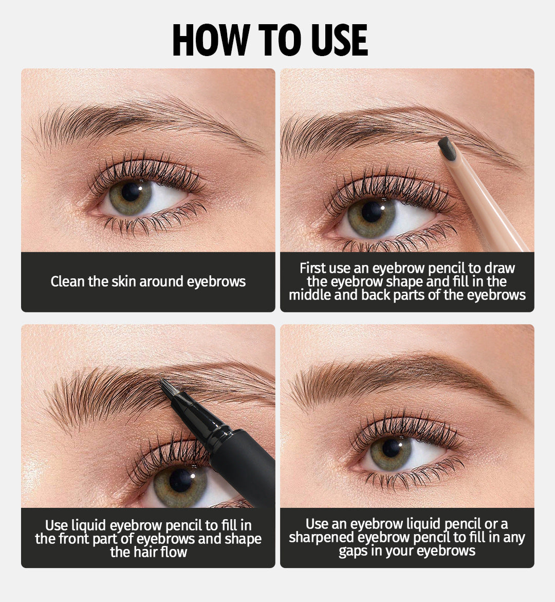 Hot-selling Eyebrow Pencil Set Waterproof Smudge-proof Liquid Split-tip Eyebrow Pencil Makeup Liquid Eyebrow Pencil