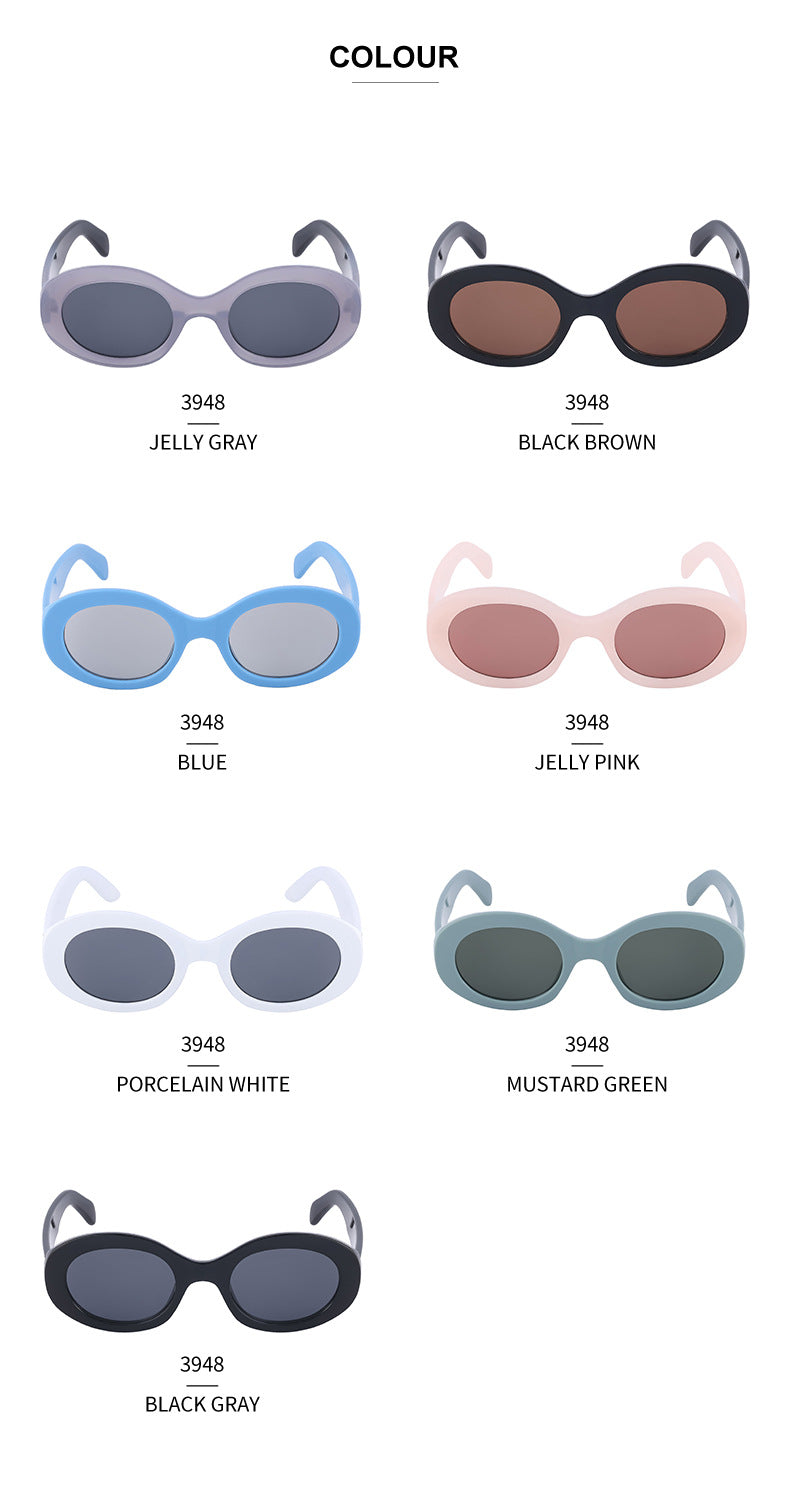 Fashion Round Frame Sunglasses for Women Trendy European and American Style ins Small frame sunglasses for women outdoor sun protection glasses shades