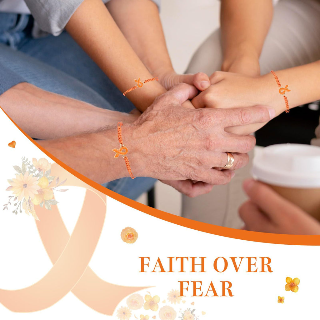 Diamond Knot Braided Bracelet Set Care Day Handmade Woven Ribbon Bracelet Women's Health Friendship Braided Bracelet