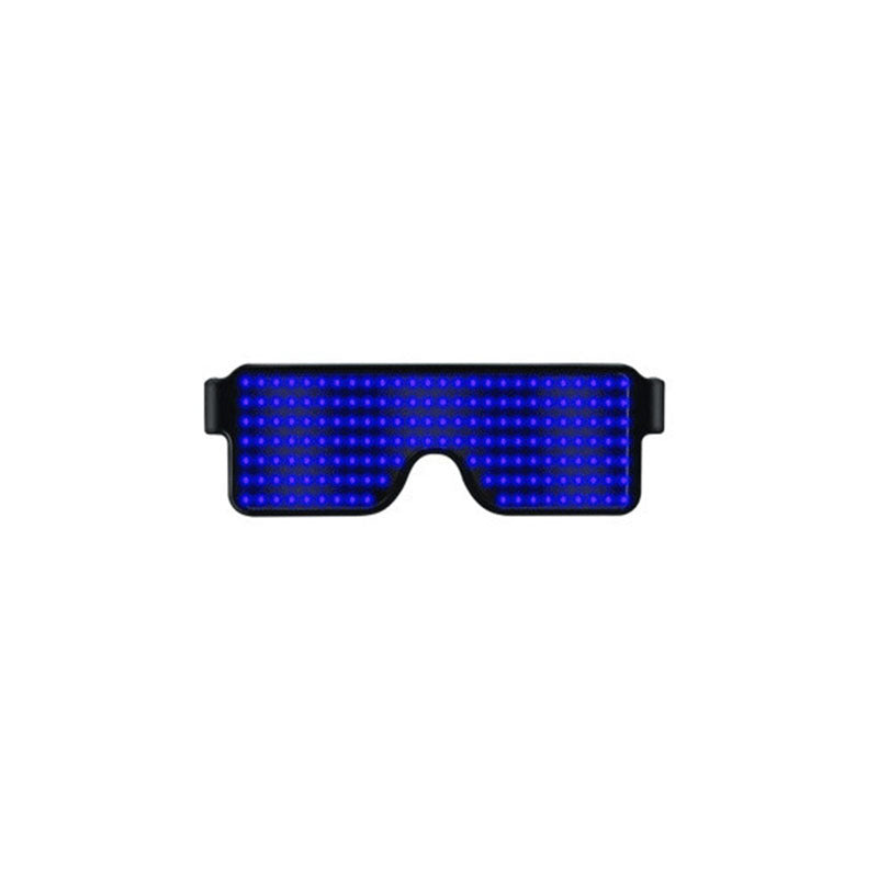 LED Glowing Glasses Colorful Same Style Bar Party Dynamic Charging Changing Patterns Light Up LED Glossy Sunglasses