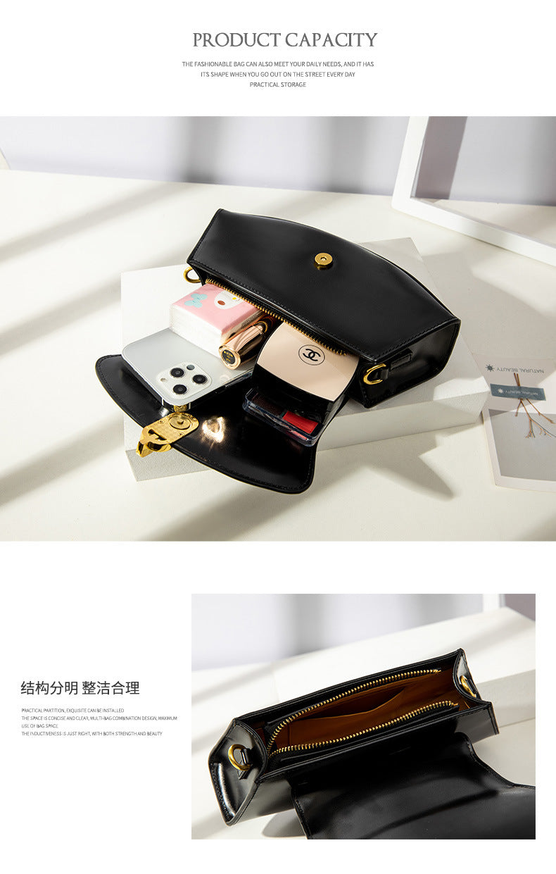 Women's Bag Korean Version Trendy Fashion New Style Personality Crossbody Bag Elegant Diamond Chain Simple Versatile Shoulder Bag