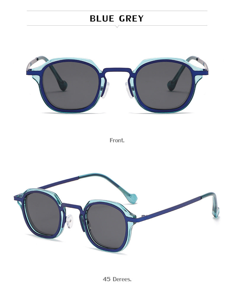 New Fashion Small Frame Sunglasses for Men, European and American Classic Retro Sunglasses, Steampunk Trendy High-End Glasses for Women