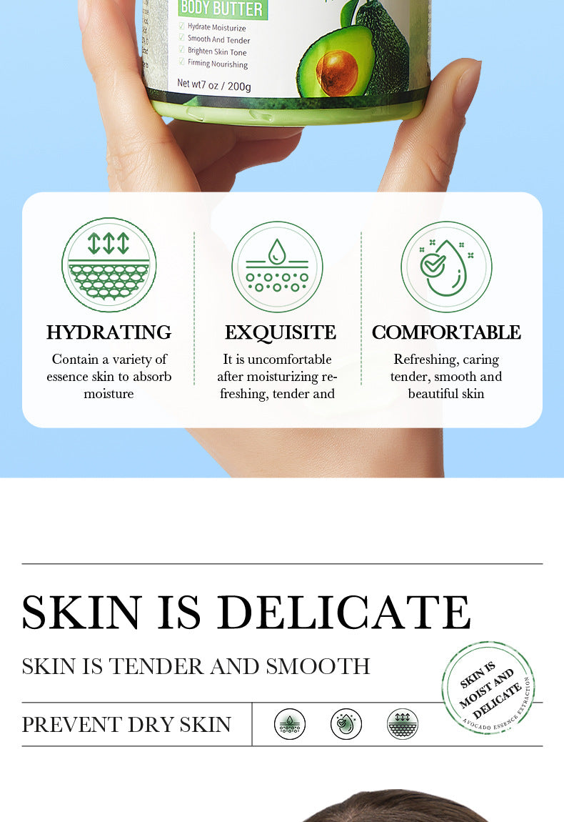 Full English Plant Body Lotion SADOER Avocado Moisturizing Rose Butter Body Lotion  Wholesale