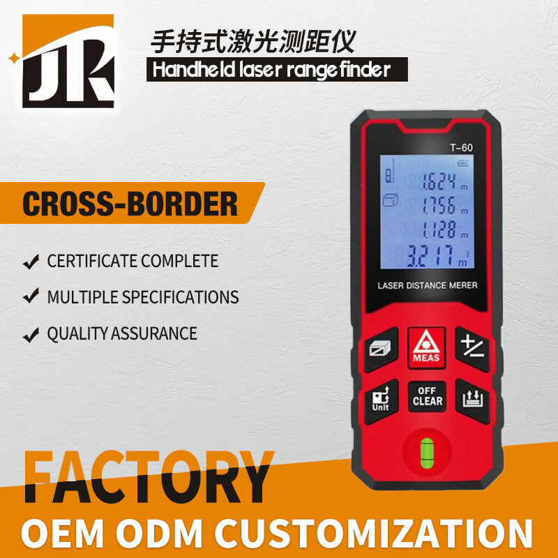 Handheld Laser Distance Meter Infrared Measuring Ruler Electronic Ruler High Precision Room Measuring Instrument Distance Measuring Device T