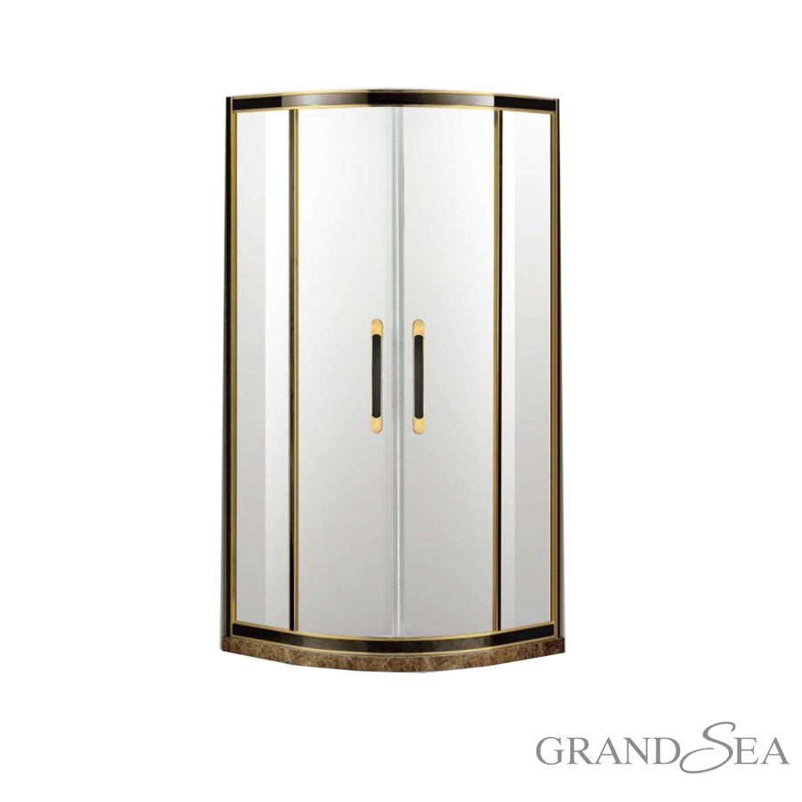 Luxury Simple Curved Tempered Glass Shower Door Cabin Shower Enclosure Bathroom