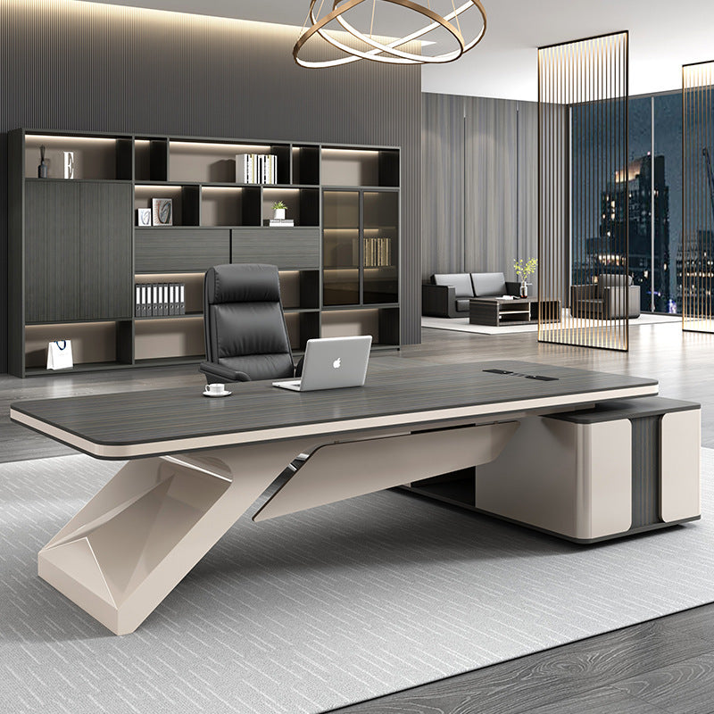 Boss Office Light Luxury Wooden Archive File Cabinet Archive Cabinet Storage Bookcase Manager Room Background Cabinet