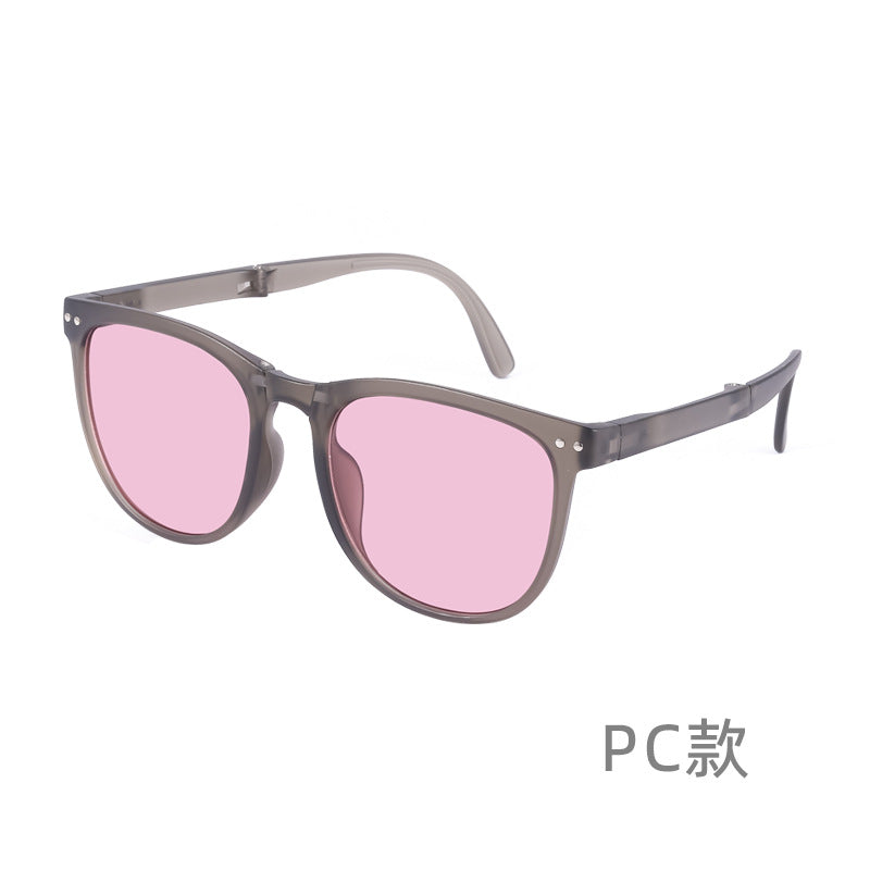 New Fashion Foldable Sunglasses for Women UV Protection Polarized Sunglasses Trendy Portable Full Frame Sun Glasses