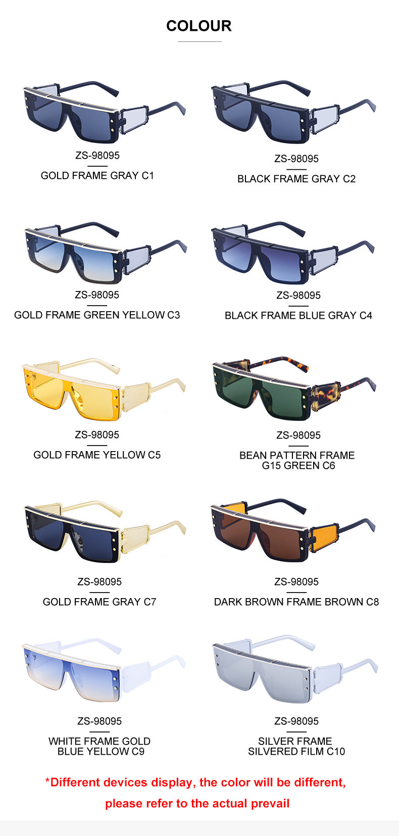 European and American Cyber Steampunk Square Frame Sunglasses for Men Trendy Y2K Wholesale Sunglasses and Eyeglasses sunglasses