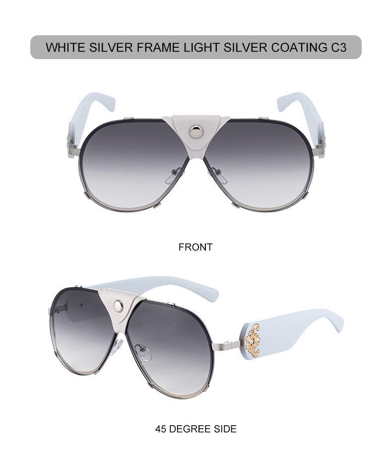 2025New Style Toad Glasses Men's European and American retro Sunglasses Pilot Sunglasses Men's Sunscreen Driving Glasses