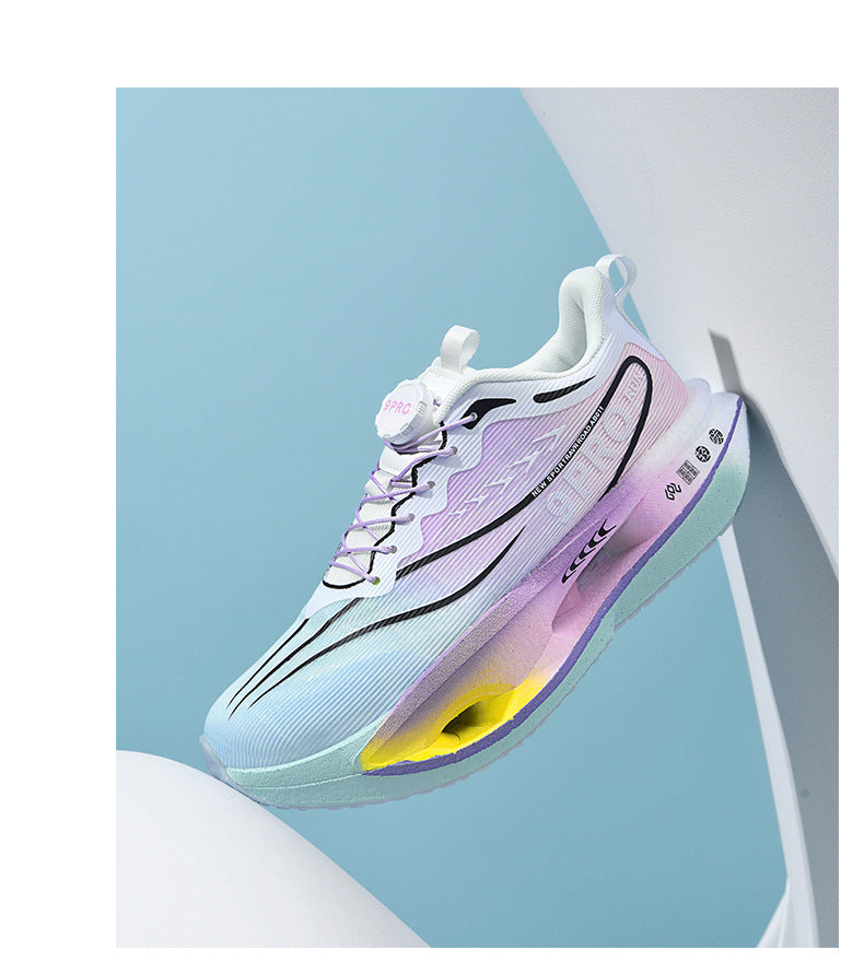 Red Rabbit9PRO Summer Breathable Jacquard Lightweight Sports Shoes with Rotating Buckle Casual Shoes Popcorn Carbon Plate Hollow Running Shoes