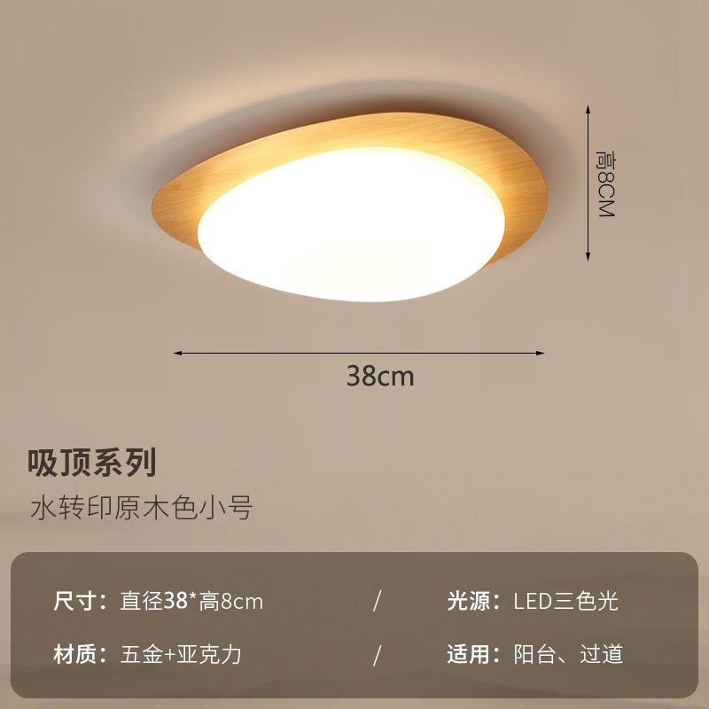 French Vintage Style Bedroom Ceiling Light Modern Simple Walnut Living Room Light Iron Art Water Transfer Printing Study Light Wholesale