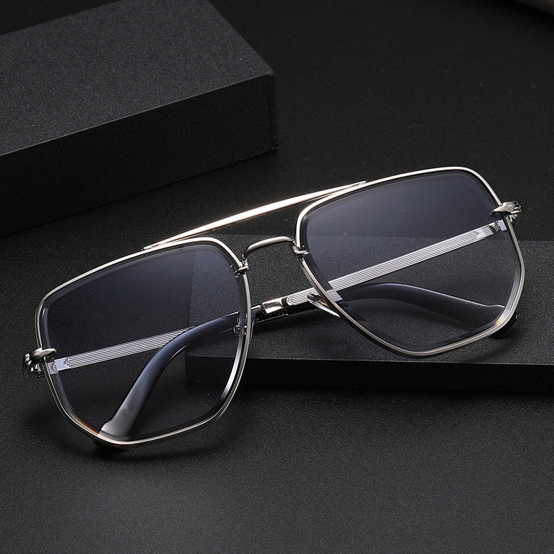 Fashion Double Bridge Sunglasses for Men UV Protection Driving Diamond Cut Edge Sunscreen Sunglasses for Women Wholesale