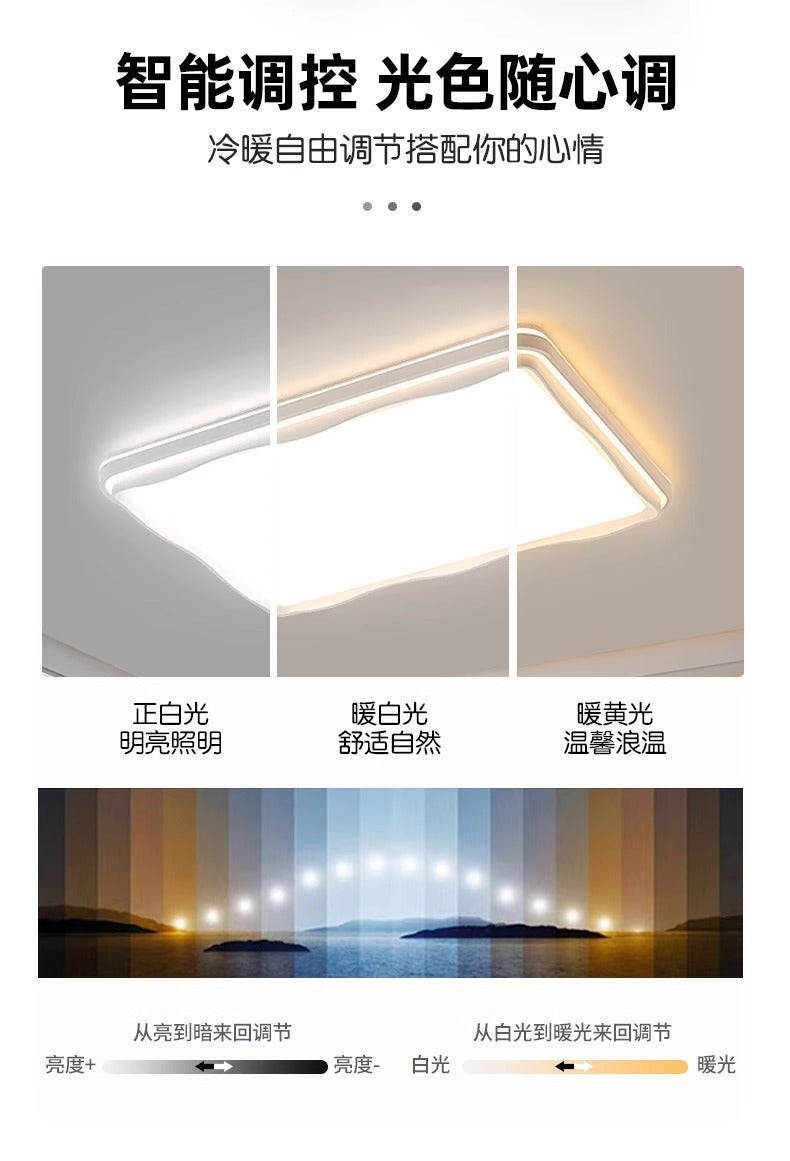 Living Room Main Light2025New Modern Simple Flower Cream Style Ceiling Light Zhongshan Lighting Full House Package