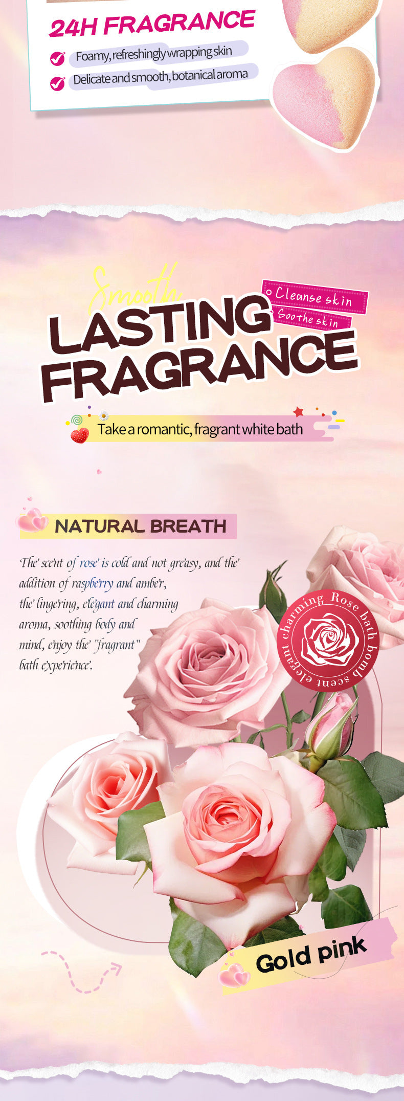 Cross-border Heart-shaped Bath Bomb120g  Deep Cleansing Body Bath Bath Salts Export Manufacturer Wholesale