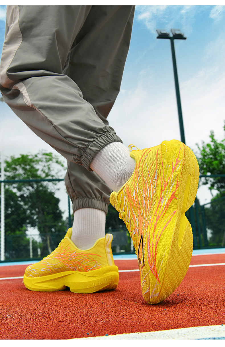 Zhi Jing5Generation pro Full-length Carbon Plate Casual Versatile Running Shoes for Teenagers Professional Lightweight Breathable Shock-absorbing Sports Shoes