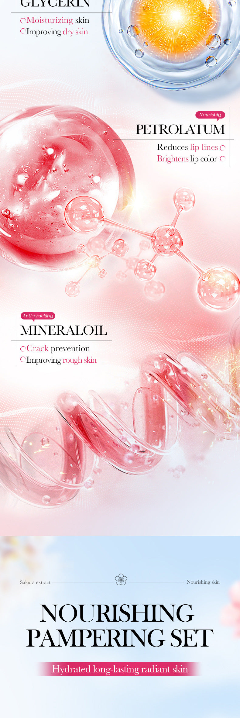 BIOAOUA Sakura Series Winter Moisturizing Luxurious Set Hydration Kit  Wholesale