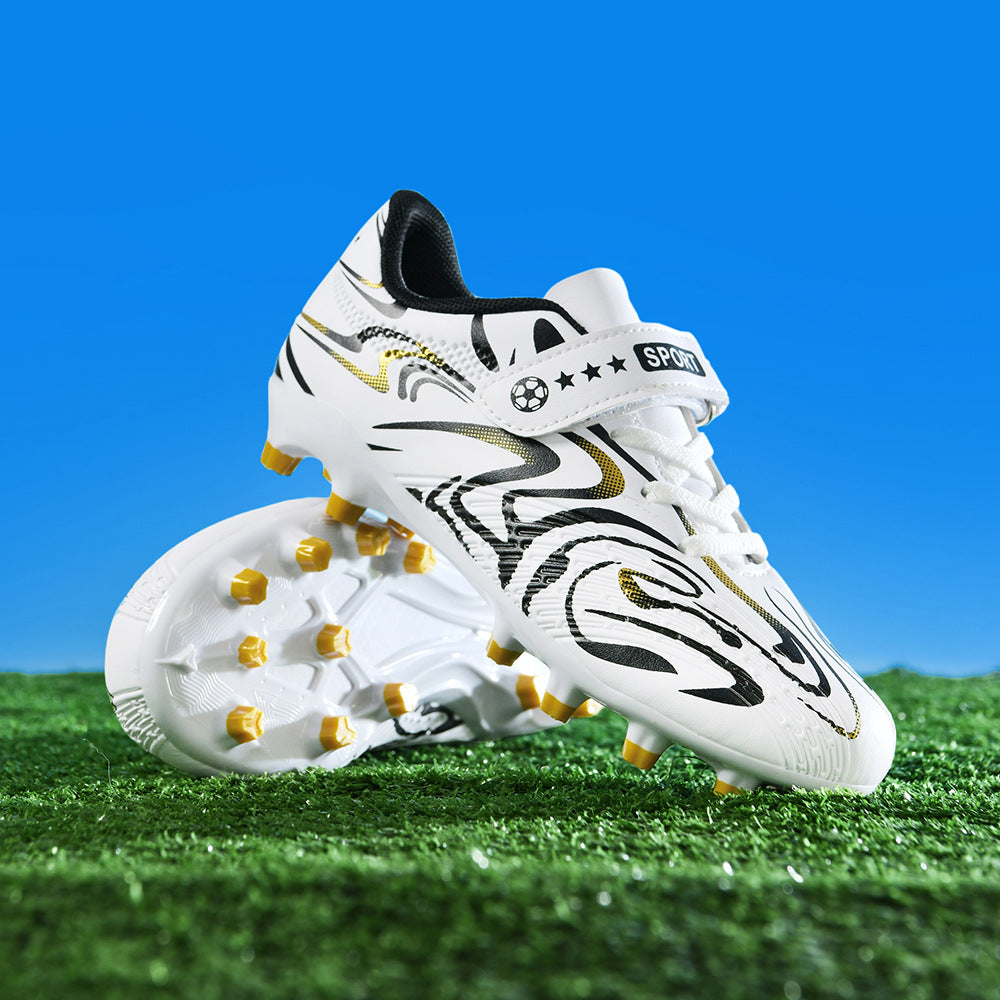 2025New Football Shoes for Men and Women, Medium and Large Children, Students, Long Spike Training Shoes, Youth Grass and Artificial Grass Field Sports