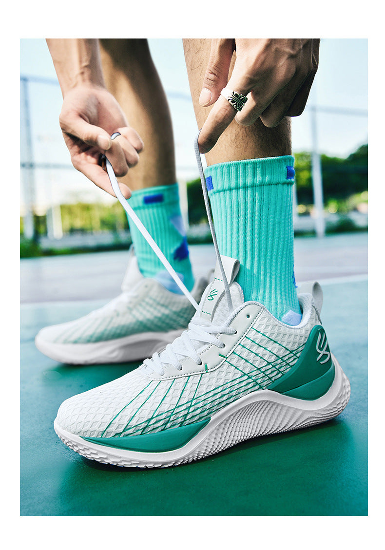 2025Spring and Summer New Basketball Shoes for Men and Women, Breathable Low-top Sports Shoes for Big Kids, Teenagers, and Students, Practical Training Sneakers