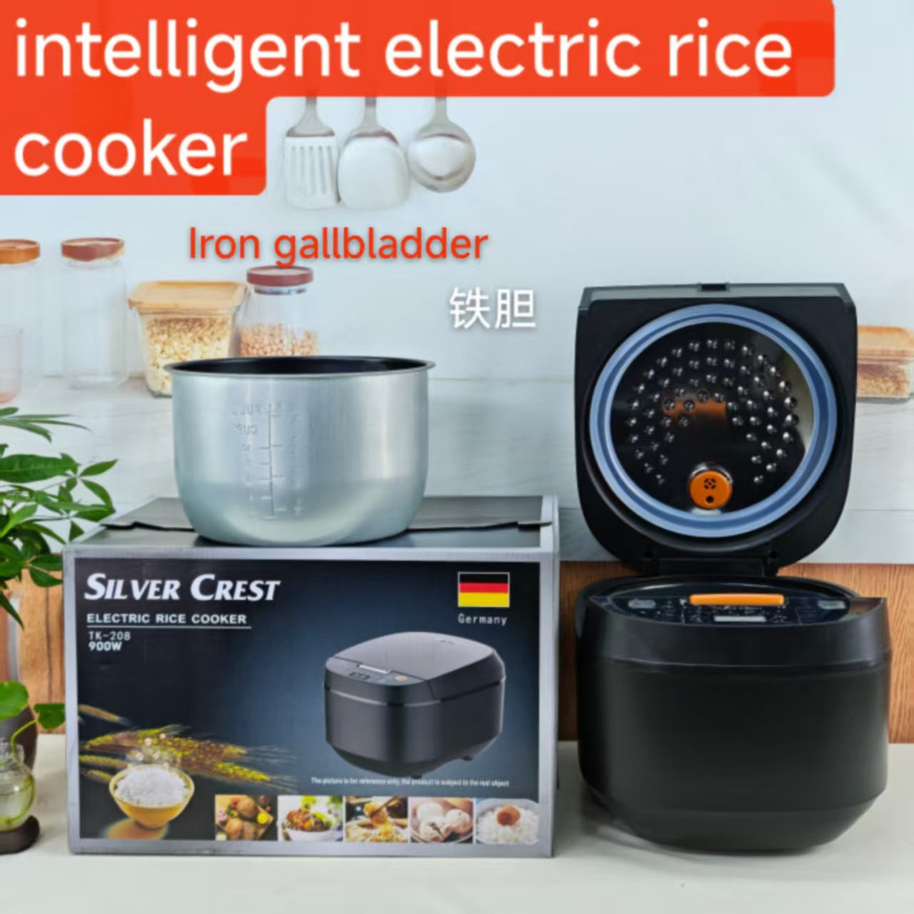 5LRicecooker English Rice Cooker5L Home Smart Reservation Factory Direct Sale Aluminum Alloy Inner Tank