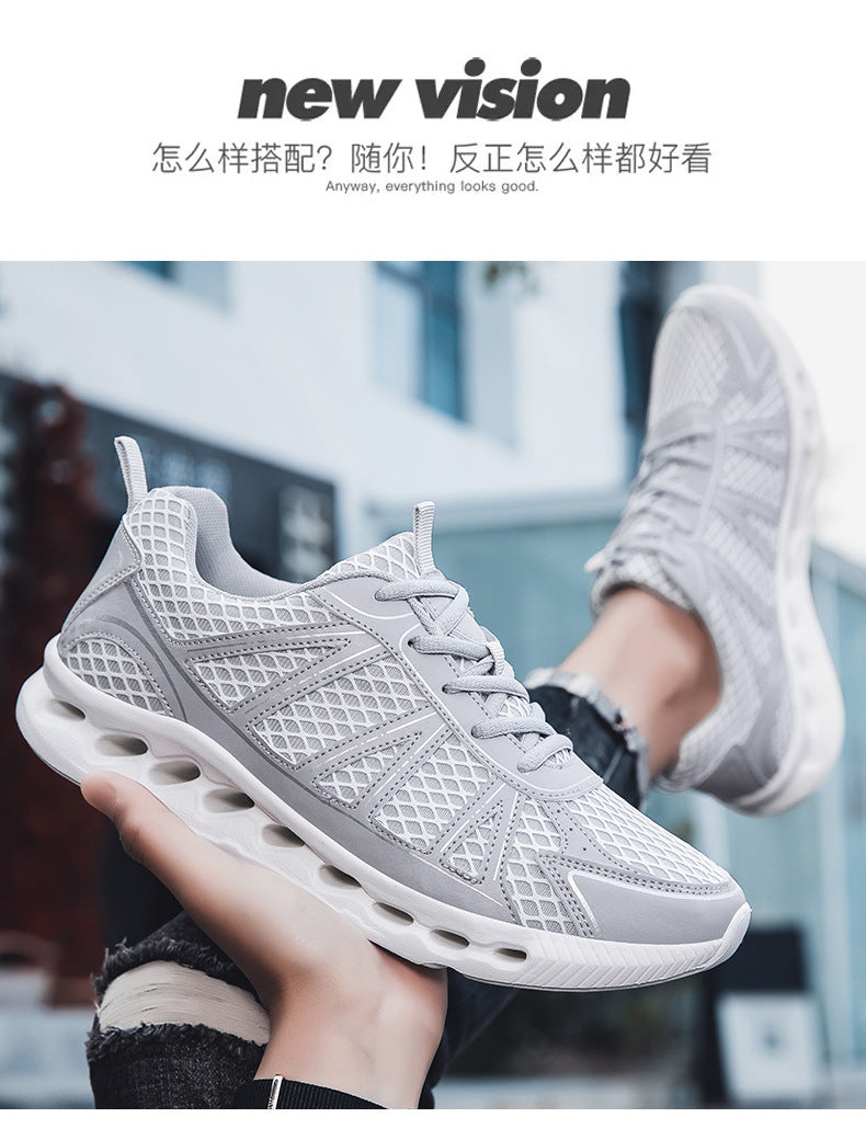 New Men's Running Shoes Large Size Mesh Breathable Casual EVA Lightweight cushioning rebound city commuter shoes