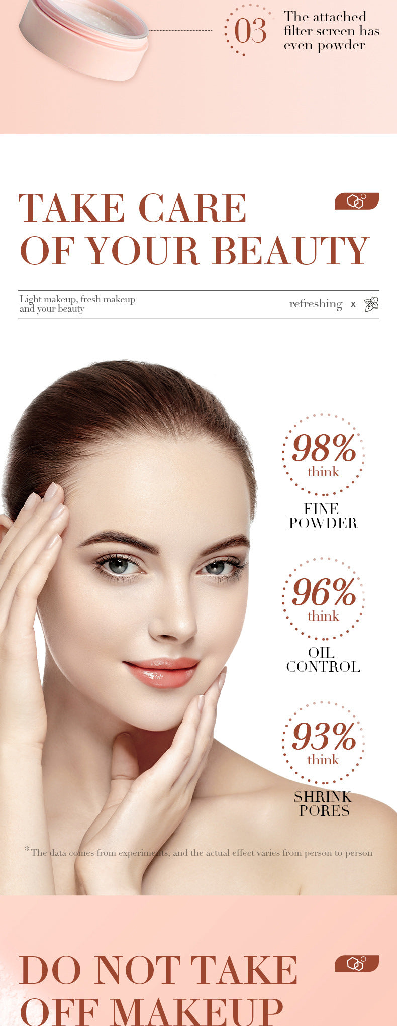 Full English Makeup SADOER Mineral Loose Powder Refreshing Lightweight Setting Concealer Powder  Wholesale