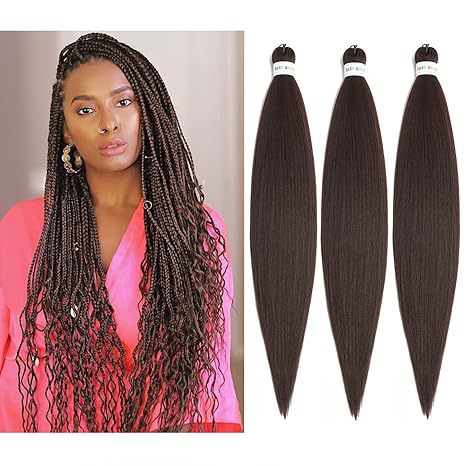 EZ Braided Synthetic Crochet Hair Export Cross-Border Factory In Stock Big Braids European and American Long Straight Hair
