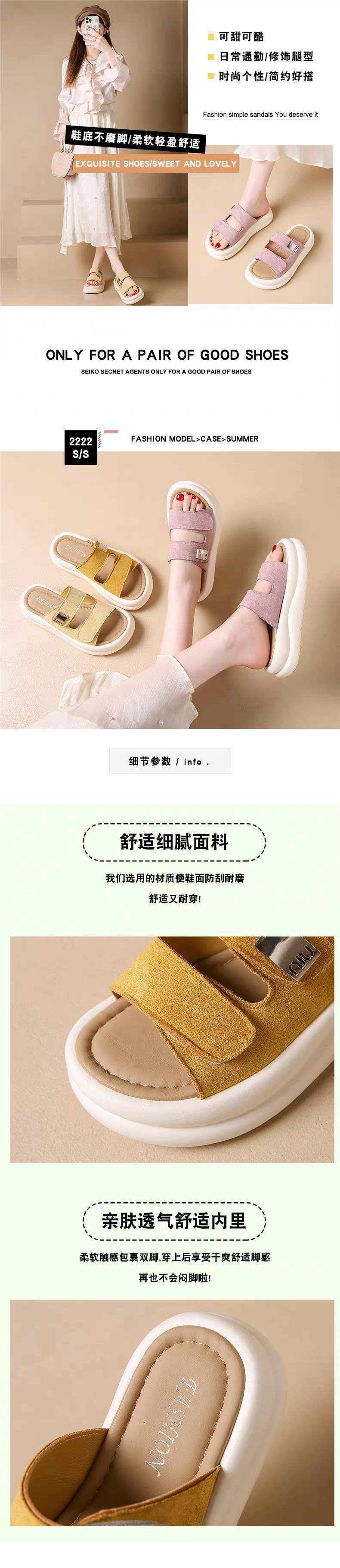 Women's Casual Flat Slippers2025Summer New Soft Sole Comfortable Mom Shoes Maternity Sandals